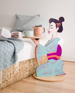Stoliczek Weetably gejsza przy łóżku, zdjęcie produktowe w użyciu