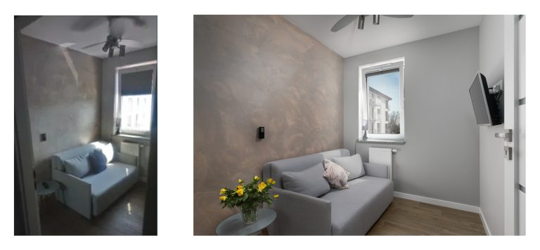 Zobacz zdjęcia przed i po sesji zdjęciowej dla apartamentu