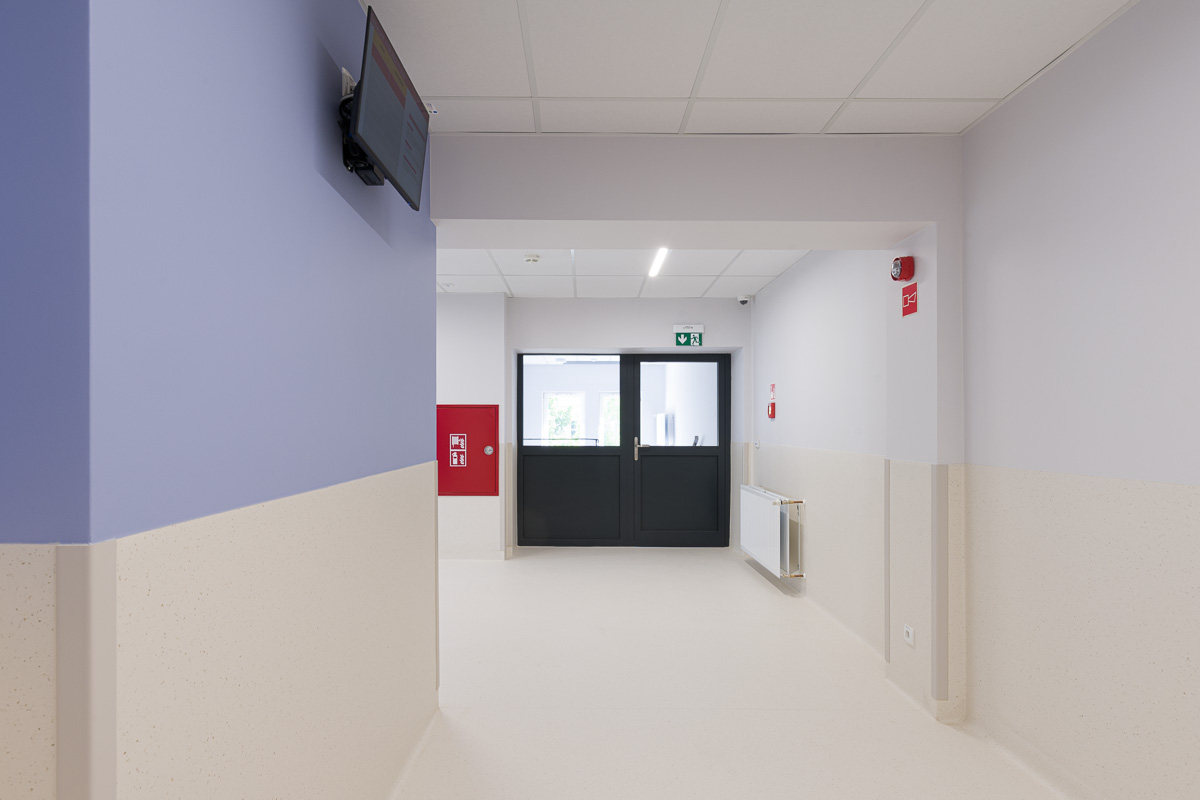 sesja wnętrz oddziału szpitala dla generalnego wykonawcy