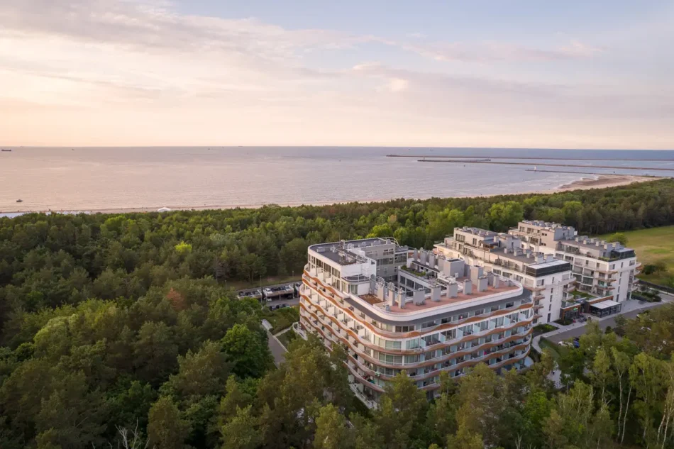 Fotografia z drona Pobierowo, zdjęcia apartamentów